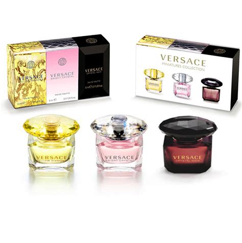 versace 5 pc women's perfume collection gift set multicolor|Versace deluxe miniature gift set.